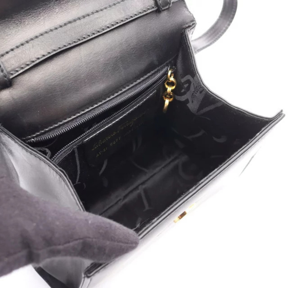 Salvatore Ferragamo Black Handbag Rion Leather Vara - Picture 3 of 10